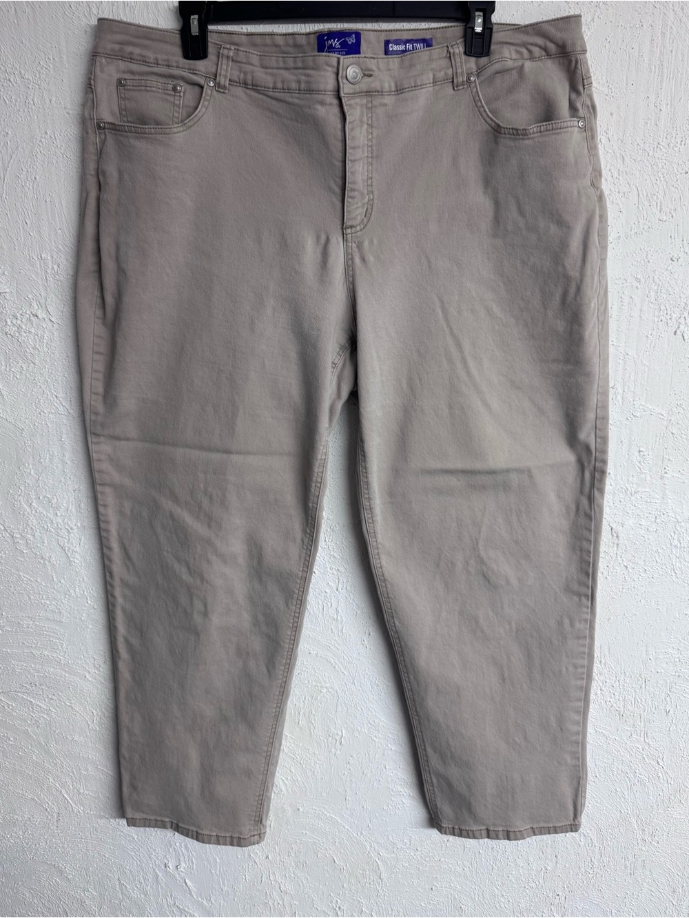Women's Just My Size Brownstone Classic Fit High
Rise Twill Pants Size 26W